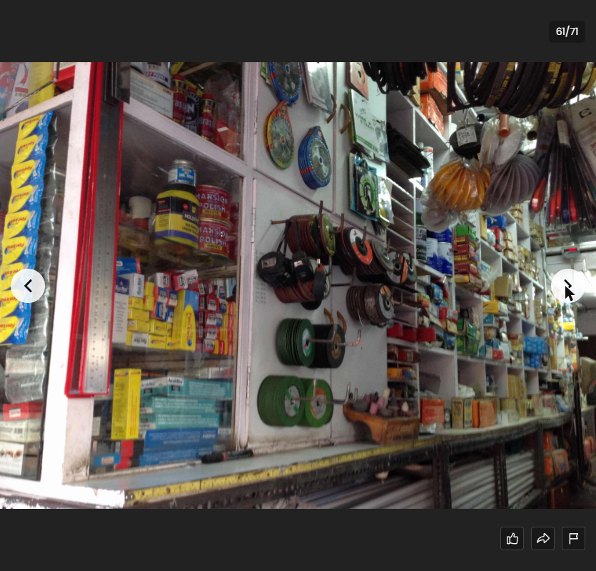 Cutting discs wall shelf display — Maimoon Hardware Kondhwa Pune