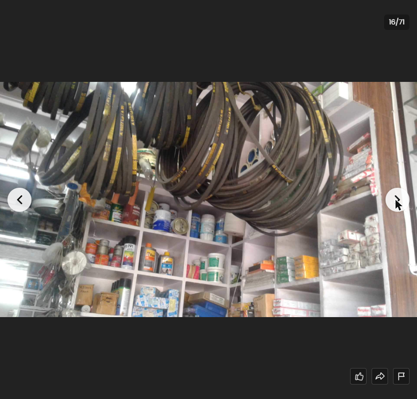 V-belts hanging on display rack — Maimoon Hardware Kondhwa Pune