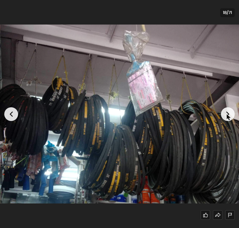 V-belts selection on hanging display — Maimoon Hardware Kondhwa Pune